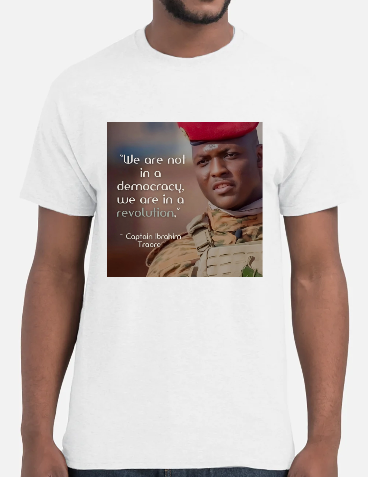 Black T-Shirt- Revolutionary Quote: Ibrahim Traore